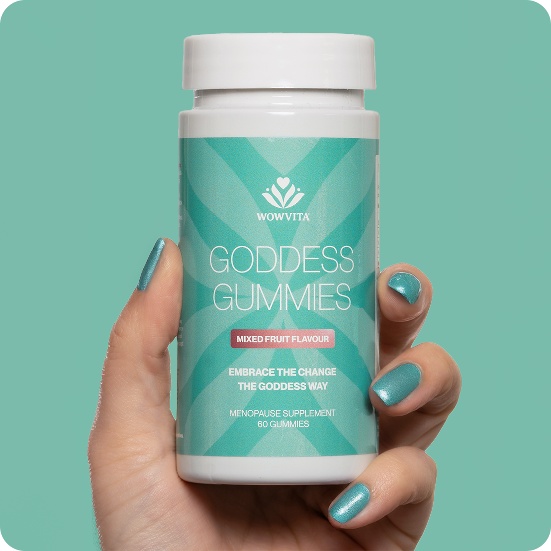 Goddess Gummies Menopause Support 7 Goddess Gummies in hand